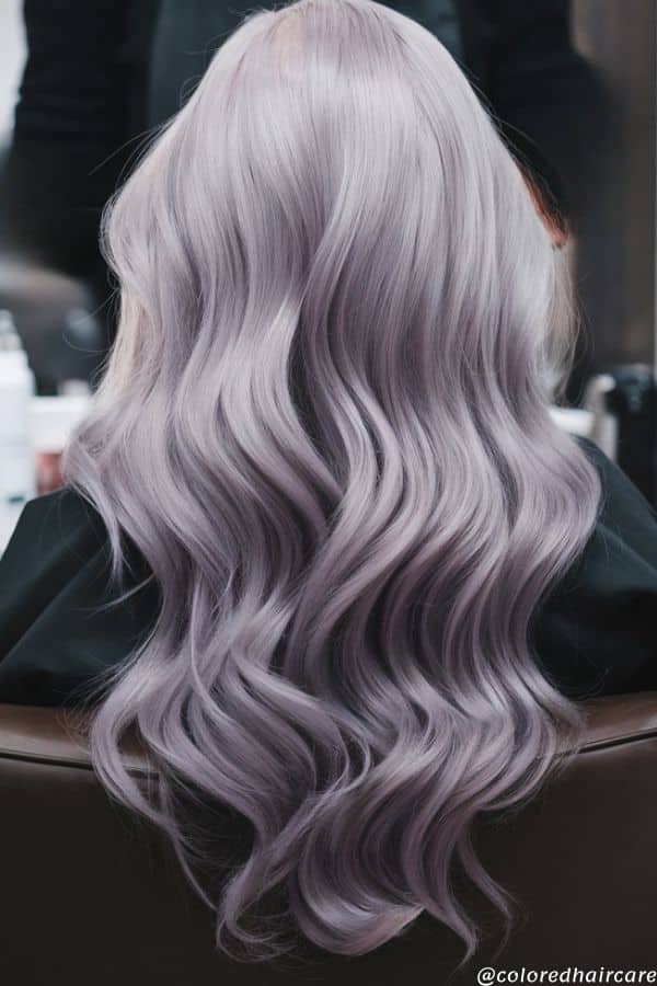 21 Lavender Hair Color Ideas That Are Prettier Than Your Pinterest Board 7 Smoky Lavender Grey