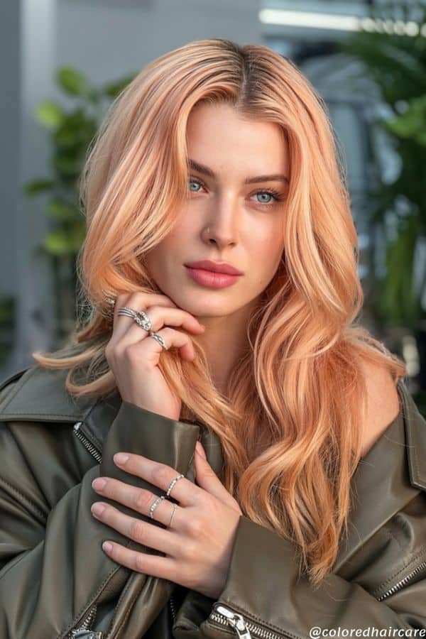 peach copper hair