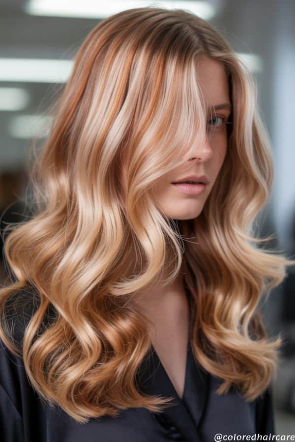 7 Reverse Balayage Ideas That Are Way Prettier Than Highlights 5 strawberry blonde with copper lowlights
