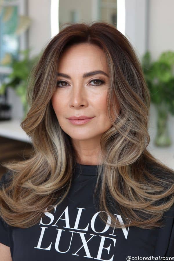 ash brown hair for women over 50