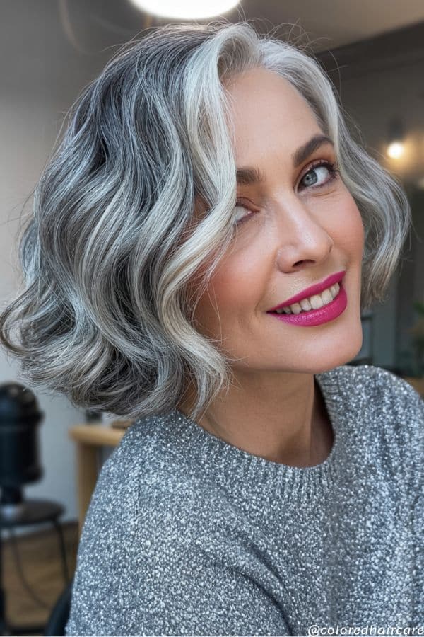 charcoal gray hair for women over 50