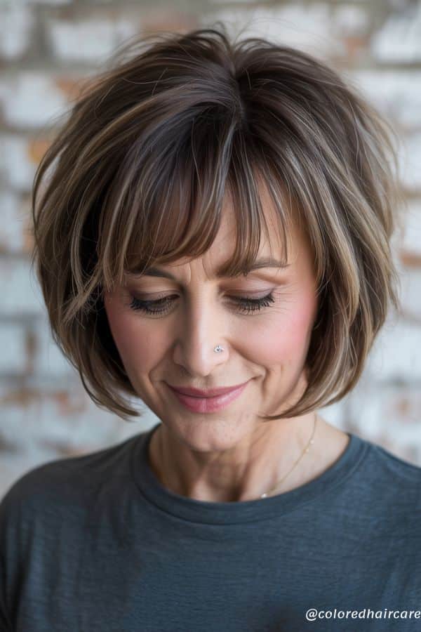 mushroom brown hair over 50