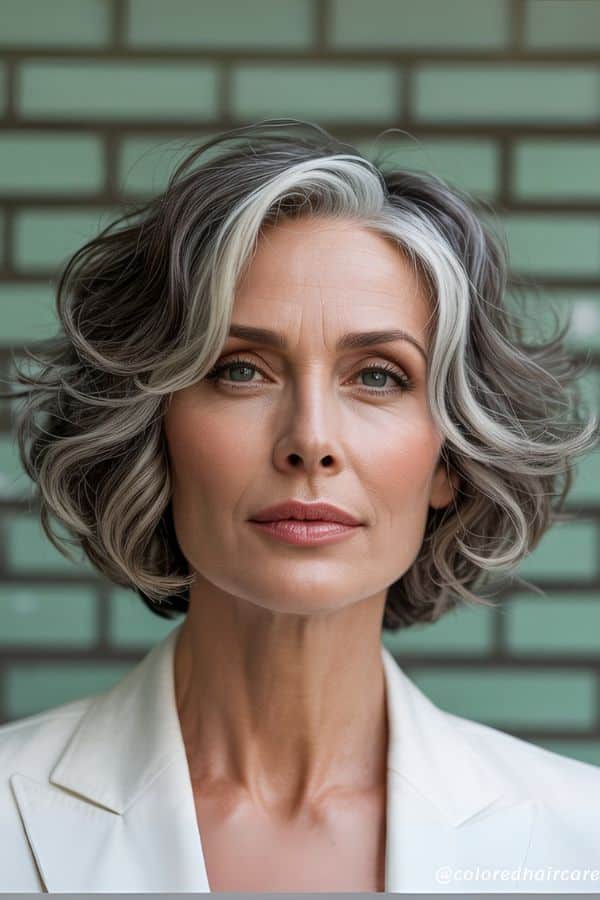 salt and pepper bob over 50