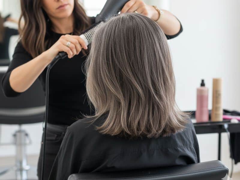 gray hair transition step 2