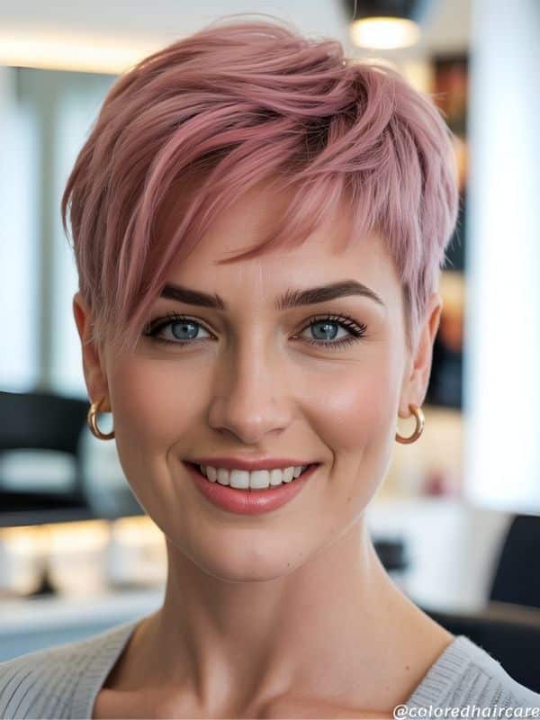 lilac pink pixie hair color