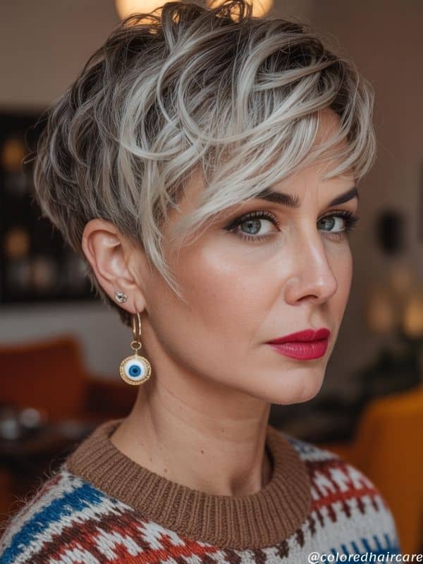 platinum pixie hair color