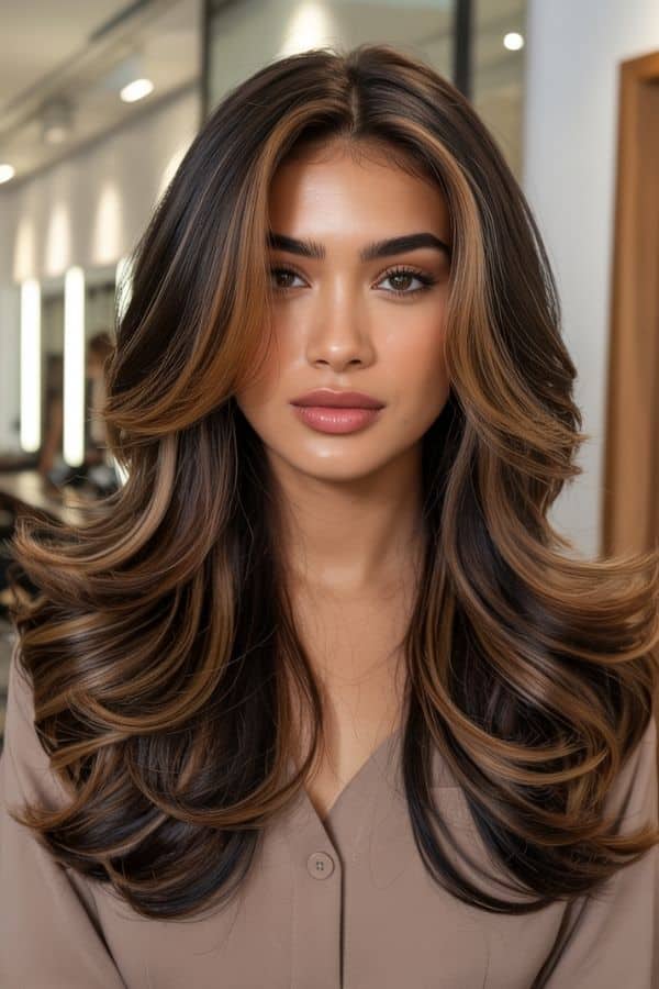 deep chocolate brown hair color ideas.