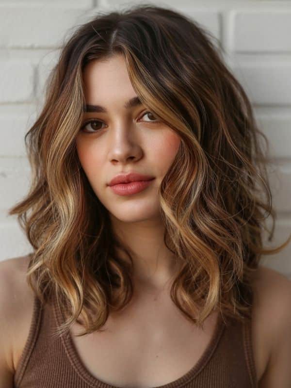 teddy bear with face framing highlights