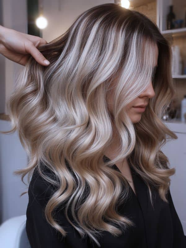 icy dimensional blonde hair color ideas.