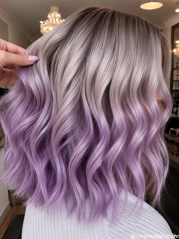 Silver Lavender Ombre