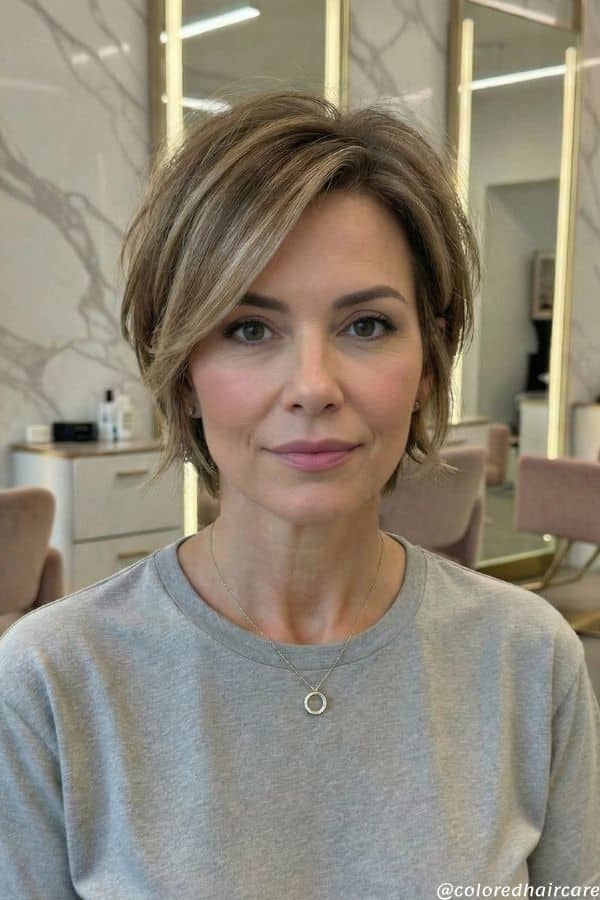 baby balayage bixie cut