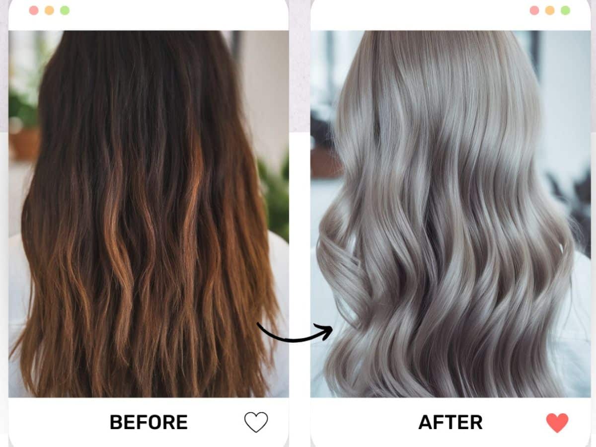 before and after brassy hair featured imgae