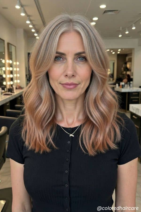 How to Transition from Red Hair to Gray (Without Going Orange) 3 Rose to Silver Color Melt