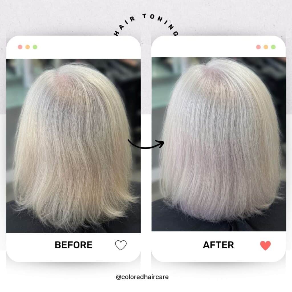 How to Grow Out Dyed Hair to White (Without Losing Your Confidence) 13 white hair toning before and after