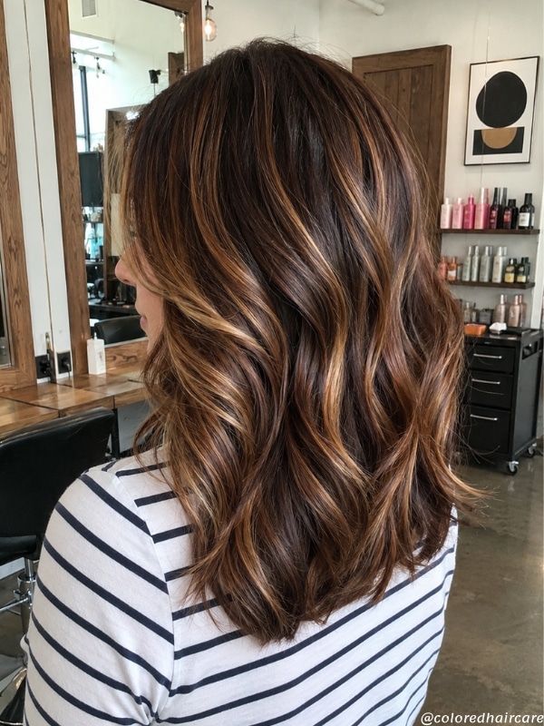 These 25 Chocolate Hair Color Ideas Are Making Everyone Want to Go Brunette 10 Chocolate Brown with Honey Highlights
