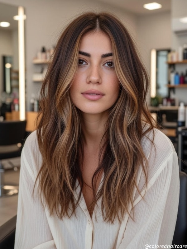 These 25 Chocolate Hair Color Ideas Are Making Everyone Want to Go Brunette 15 Chocolate with Face-Framing Highlights